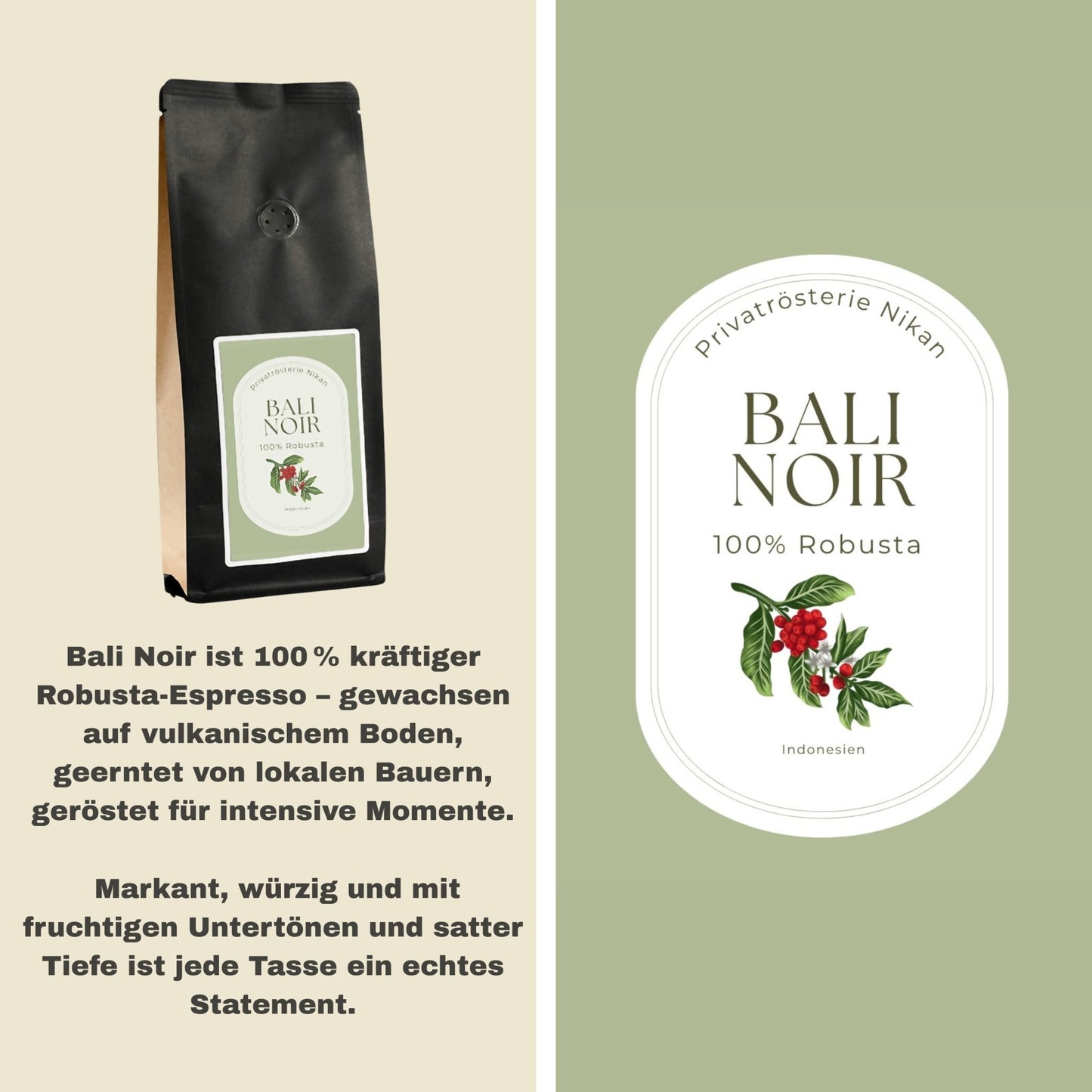 Espresso Bali Noir (Neu) - Café Nikan Privatrösterei