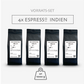4x 1kg Espresso Indien Vorrats-Set
